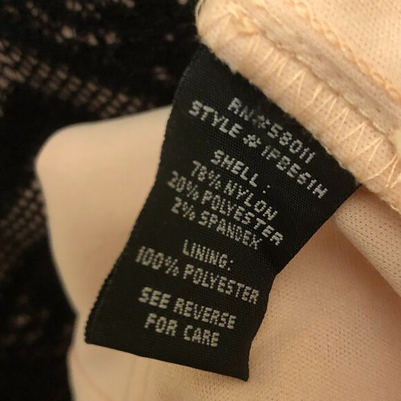 NWT JAX dress - Size 4 - black lace details with attached nude lining - Picture 7 of 8
